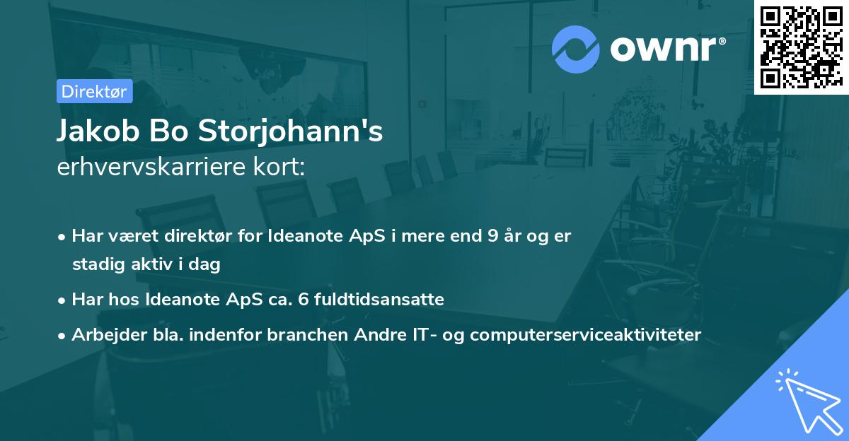 Jakob Bo Storjohann's erhvervskarriere kort
