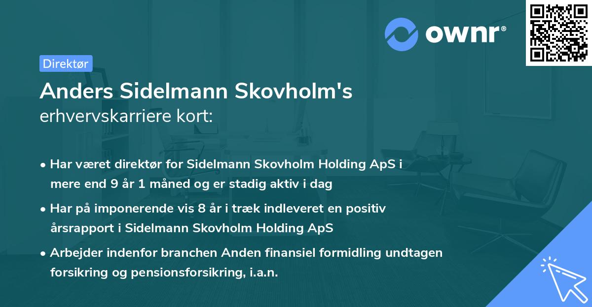 Anders Sidelmann Skovholm's erhvervskarriere kort