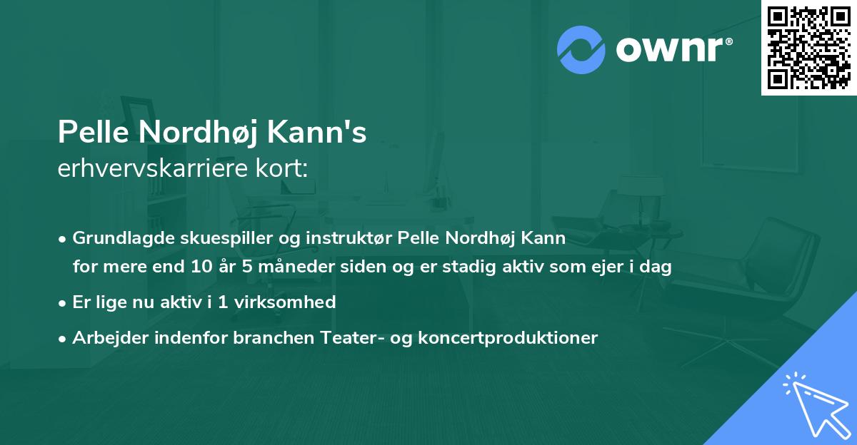 Pelle Nordhøj Kann's erhvervskarriere kort