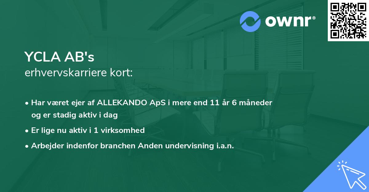 YCLA AB's erhvervskarriere kort