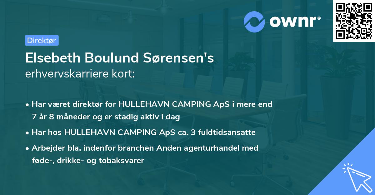Elsebeth Boulund Sørensen's erhvervskarriere kort