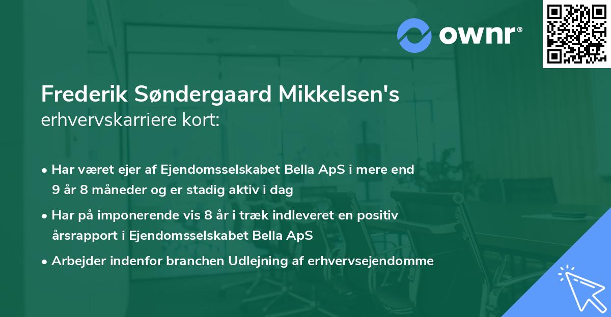Frederik Søndergaard Mikkelsen's erhvervskarriere kort
