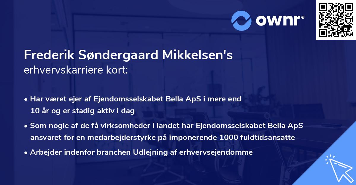 Frederik Søndergaard Mikkelsen's erhvervskarriere kort