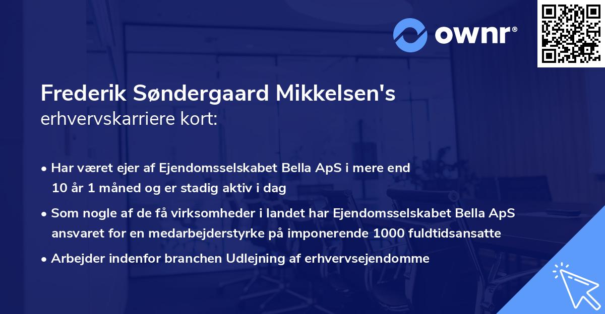 Frederik Søndergaard Mikkelsen's erhvervskarriere kort