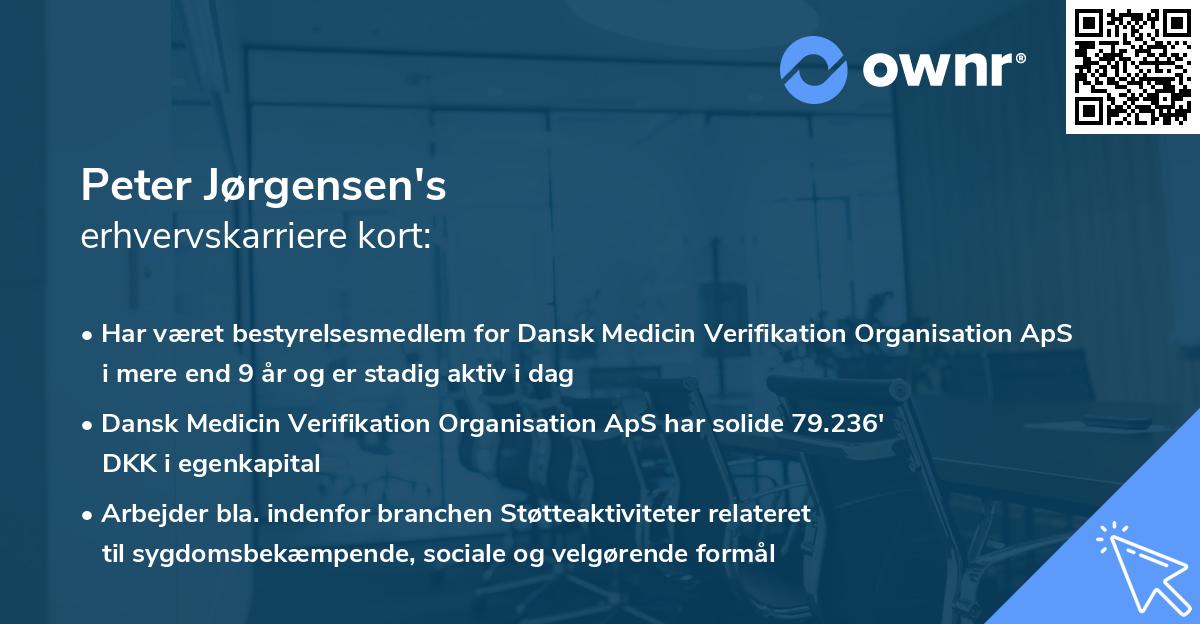 Peter Jørgensen's erhvervskarriere kort