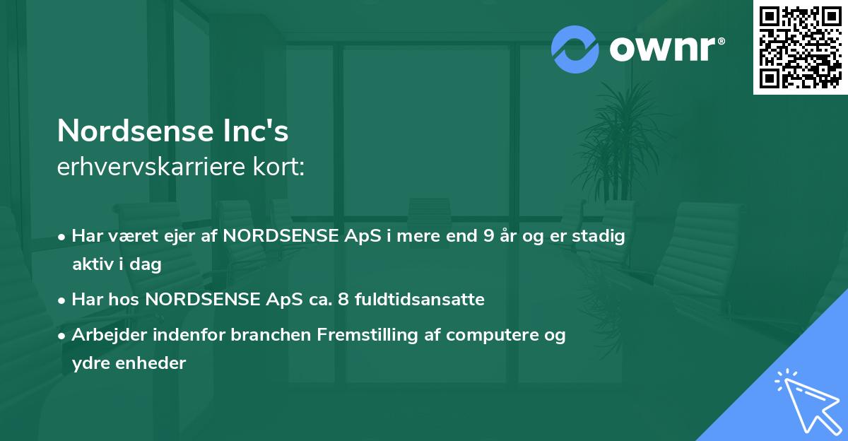 Nordsense Inc's erhvervskarriere kort