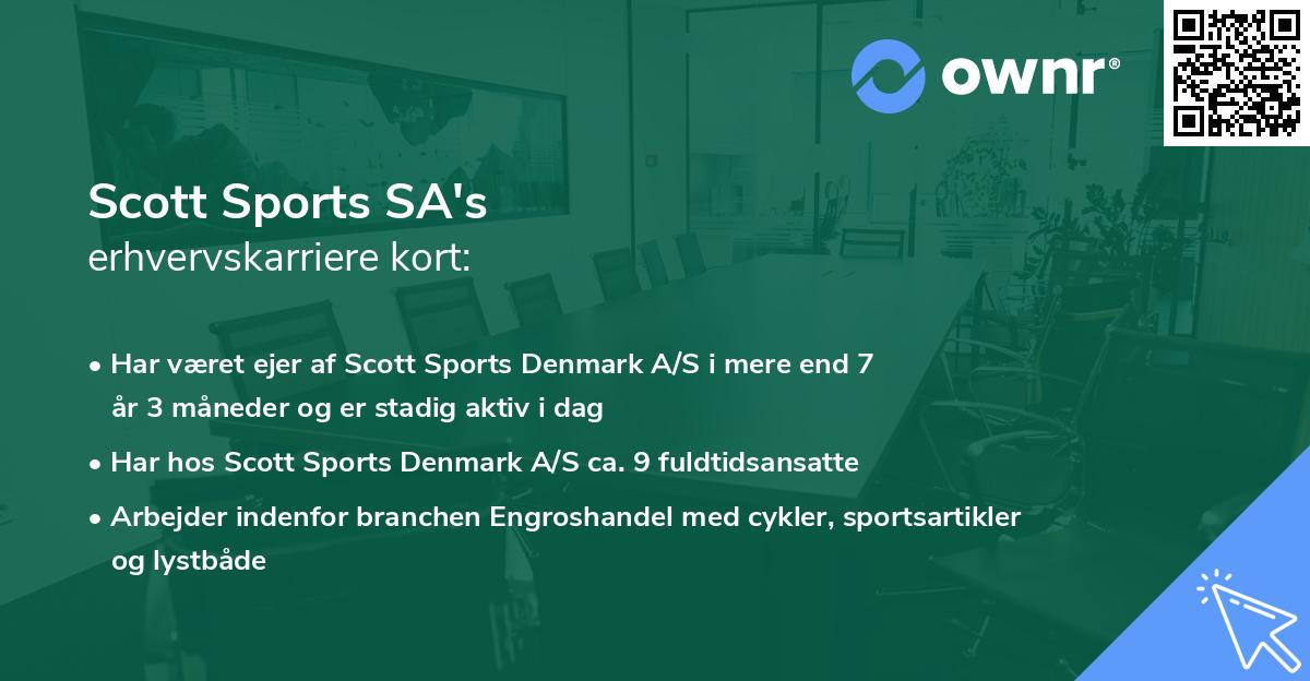 Scott Sports SA's erhvervskarriere kort