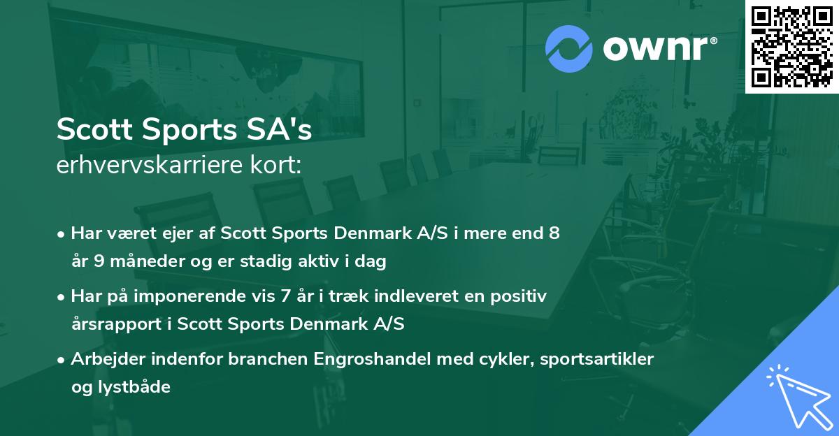 Scott Sports SA's erhvervskarriere kort