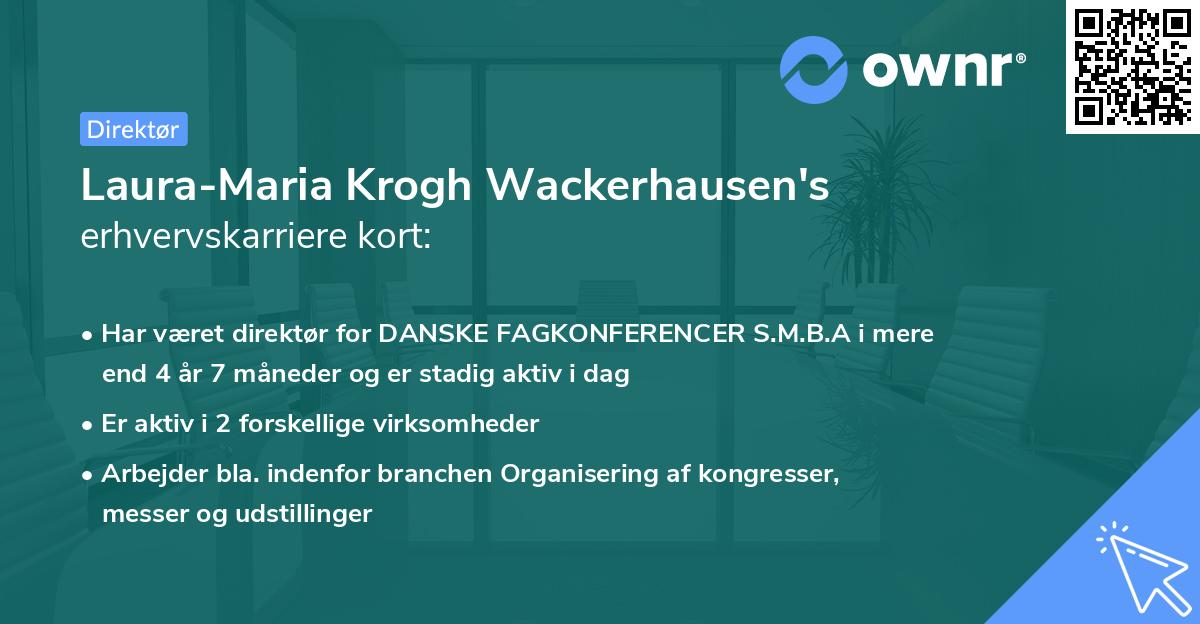 Laura-Maria Krogh Wackerhausen's erhvervskarriere kort