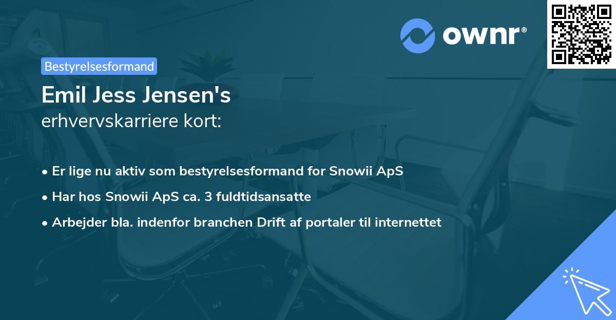 Emil Jess Jensen's erhvervskarriere kort