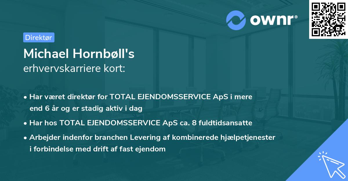 Michael Hornbøll's erhvervskarriere kort