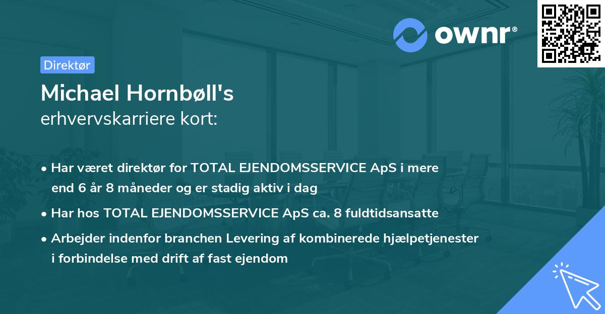 Michael Hornbøll's erhvervskarriere kort