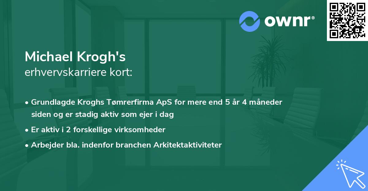 Michael Krogh's erhvervskarriere kort