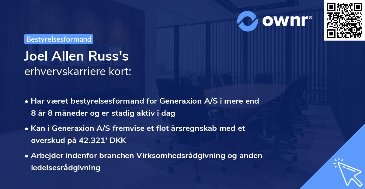 Joel Allen Russ's erhvervskarriere kort
