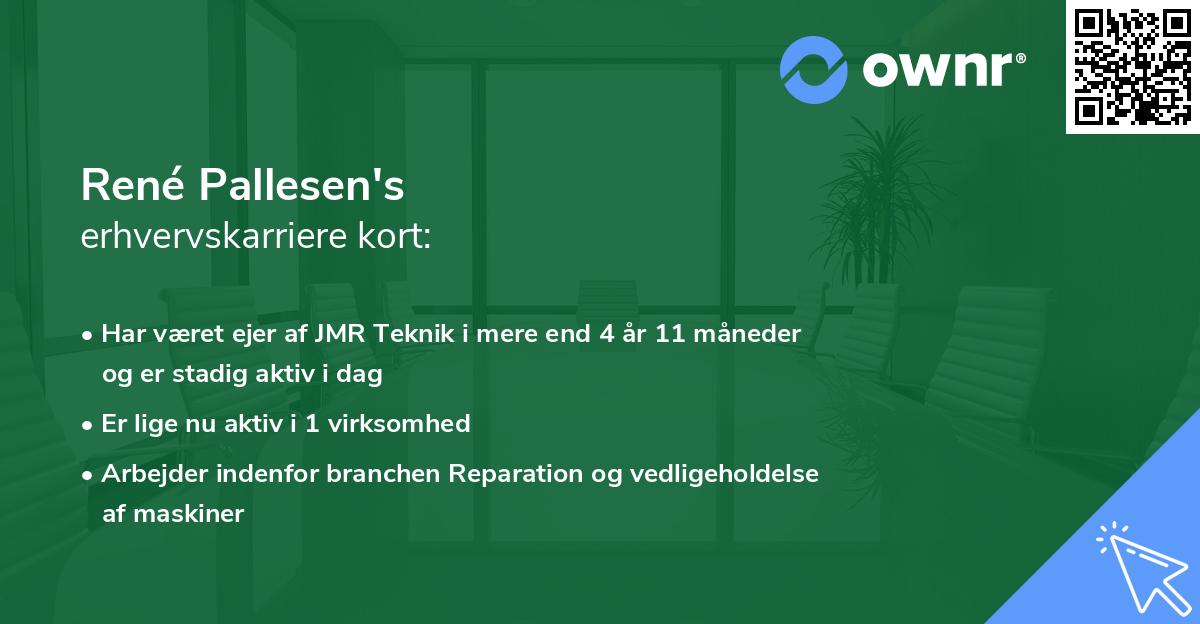 René Pallesen's erhvervskarriere kort