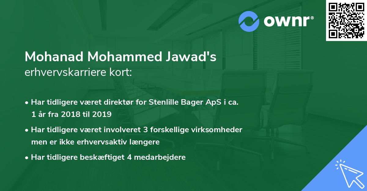 Mohanad Mohammed Jawad's erhvervskarriere kort