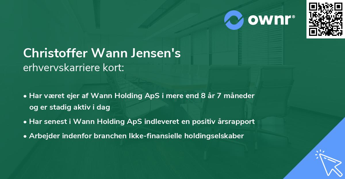 Christoffer Wann Jensen's erhvervskarriere kort