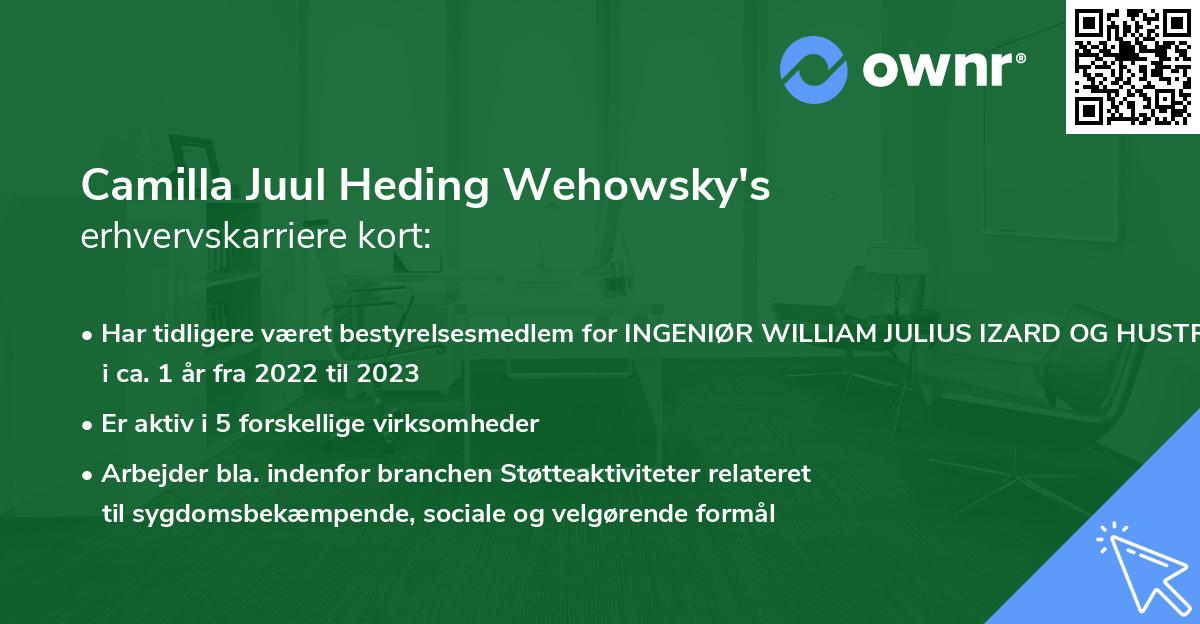 Camilla Juul Heding Wehowsky's erhvervskarriere kort
