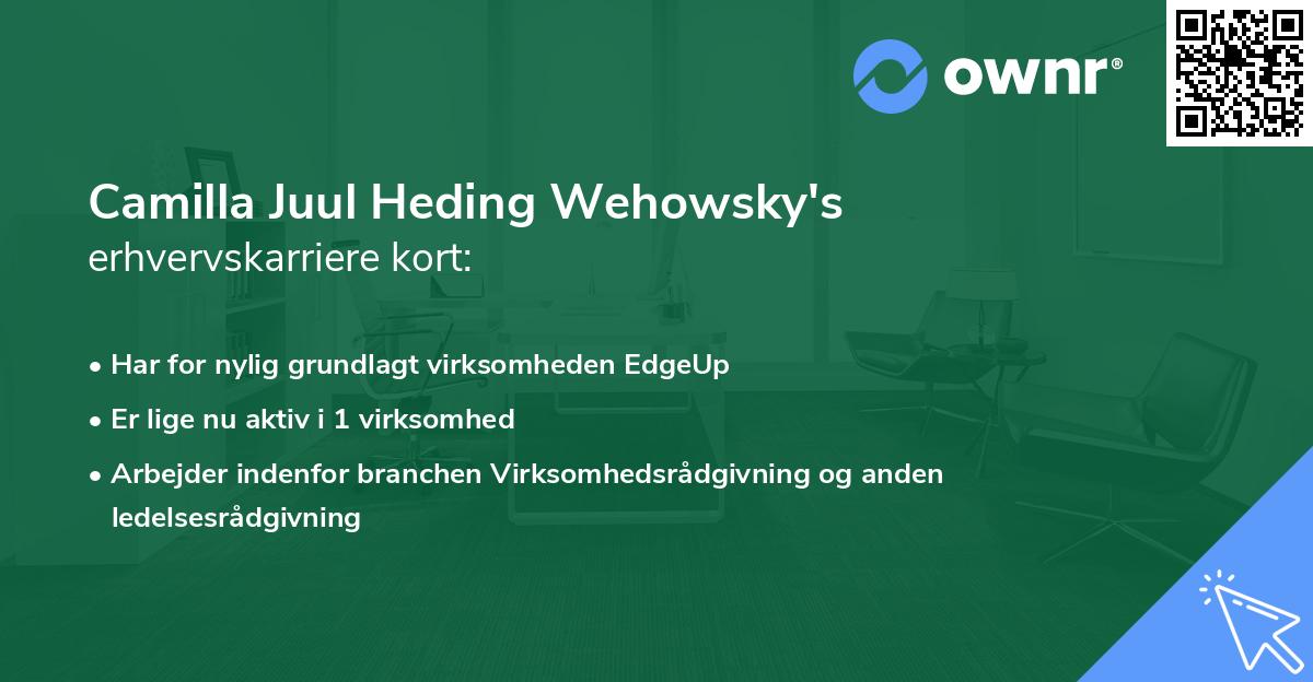Camilla Juul Heding Wehowsky's erhvervskarriere kort