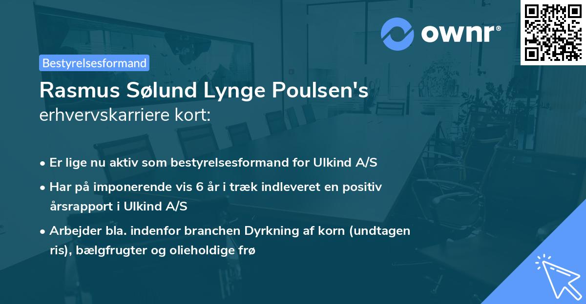 Rasmus Sølund Lynge Poulsen's erhvervskarriere kort
