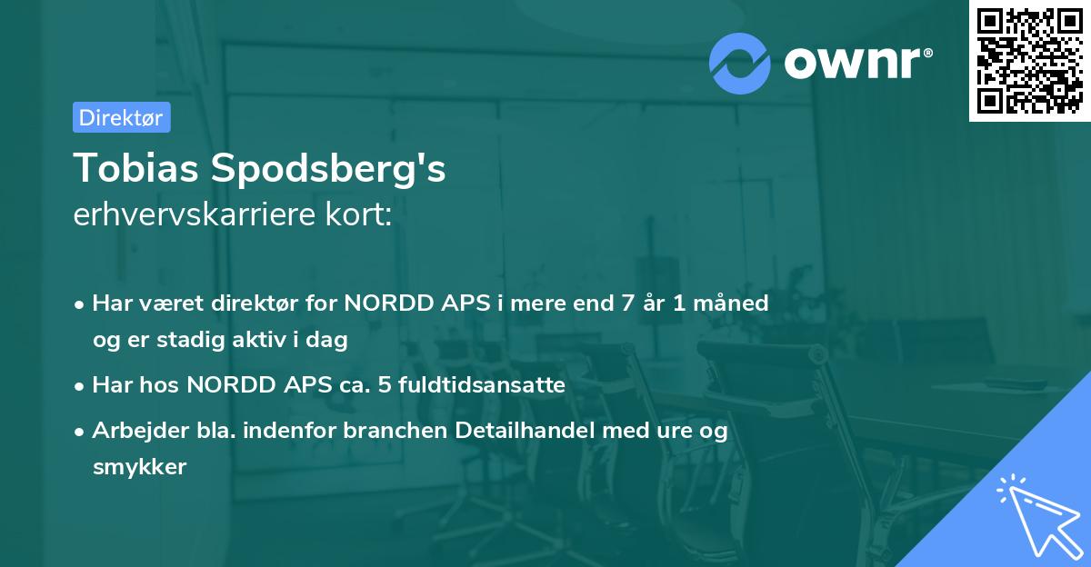 Tobias Spodsberg's erhvervskarriere kort