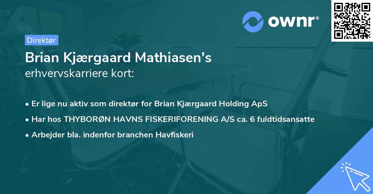 Brian Kjærgaard Mathiasen's erhvervskarriere kort