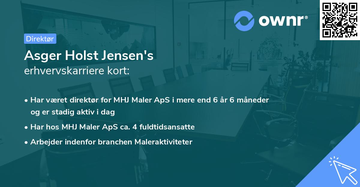 Asger Holst Jensen's erhvervskarriere kort