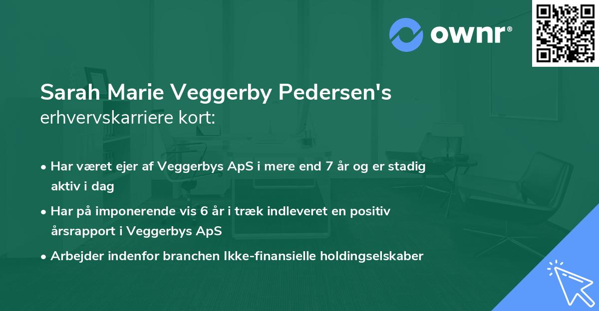 Sarah Marie Veggerby Pedersen's erhvervskarriere kort