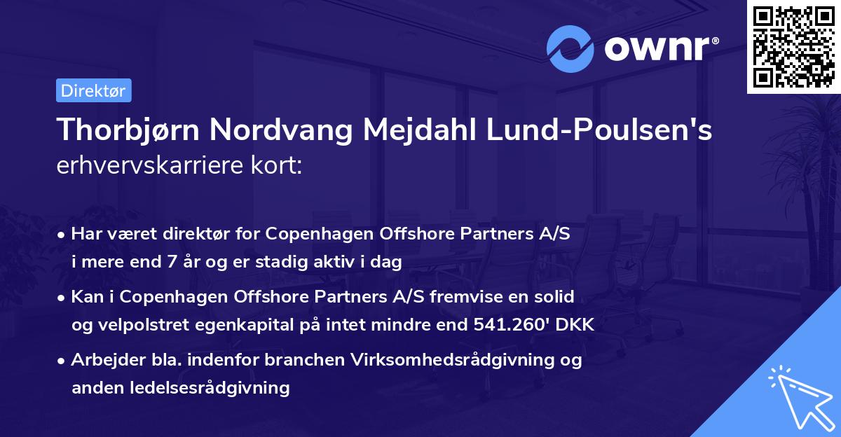 Thorbjørn Nordvang Mejdahl Lund-Poulsen's erhvervskarriere kort