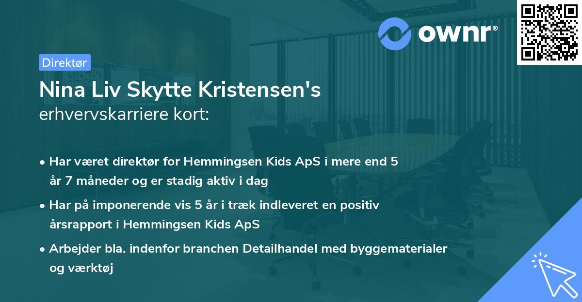 Nina Liv Skytte Kristensen's erhvervskarriere kort