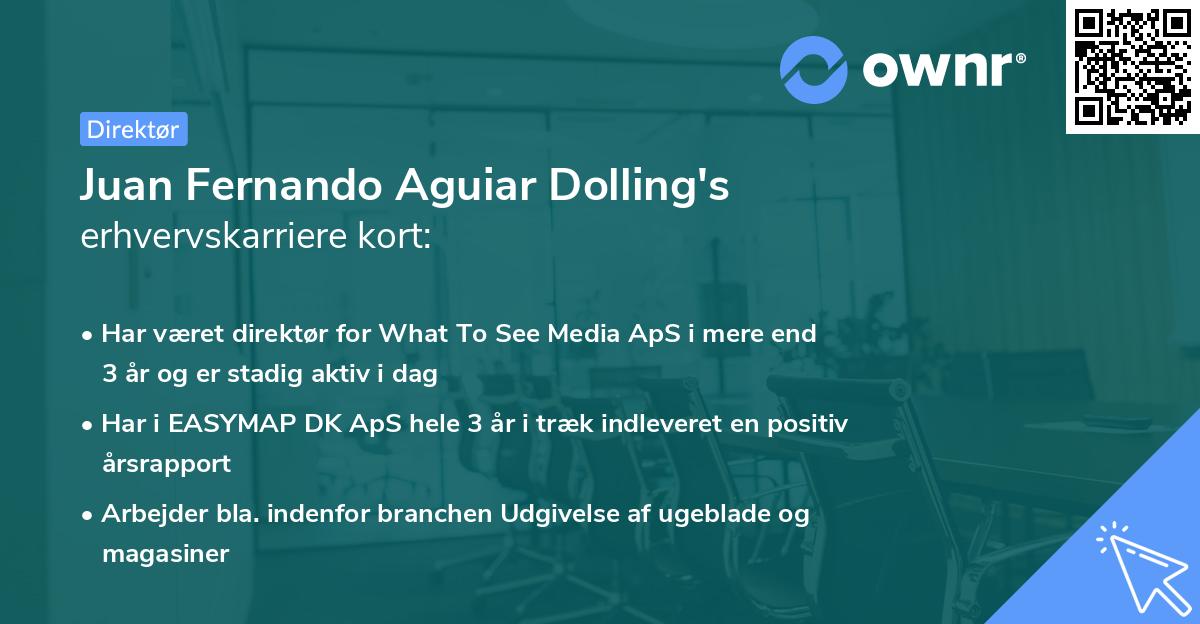 Juan Fernando Aguiar Dolling's erhvervskarriere kort