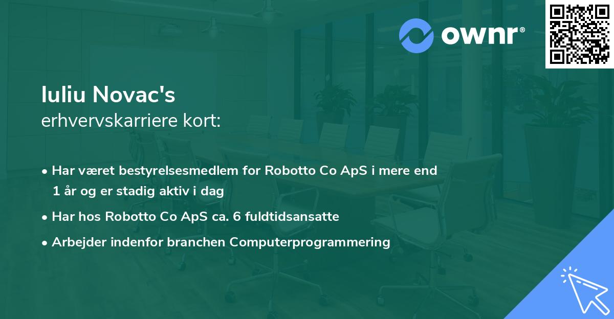 Iuliu Novac's erhvervskarriere kort