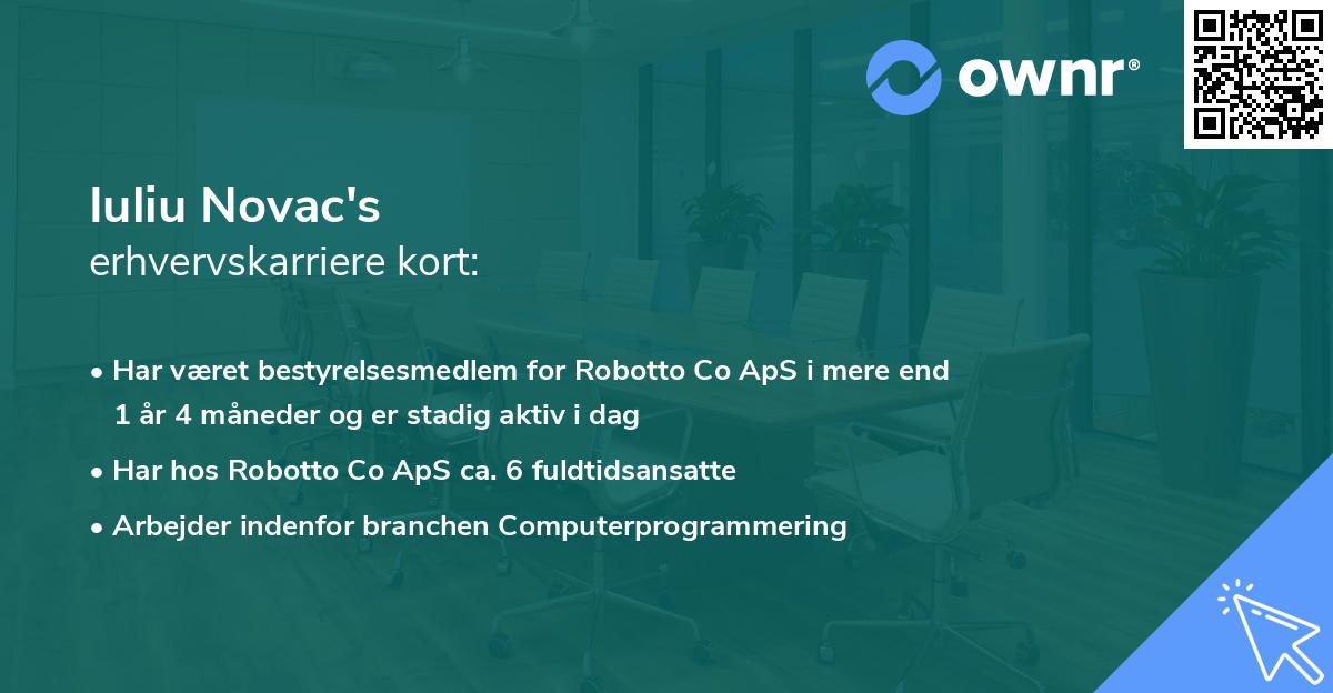 Iuliu Novac's erhvervskarriere kort