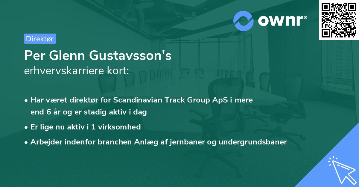 Per Glenn Gustavsson's erhvervskarriere kort