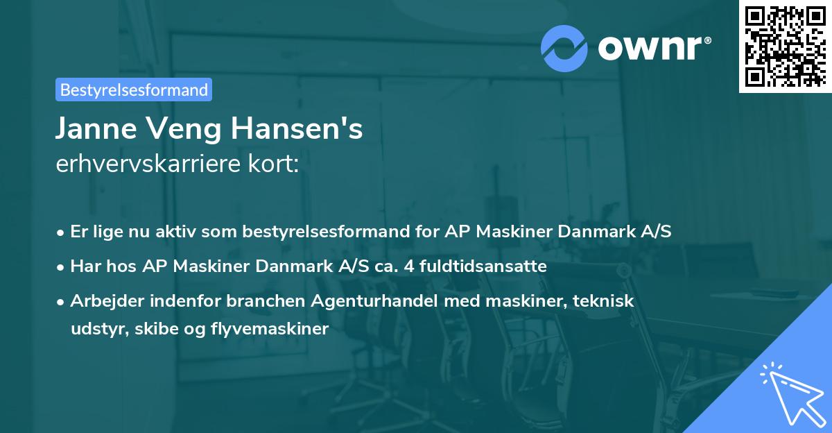 Janne Veng Hansen's erhvervskarriere kort