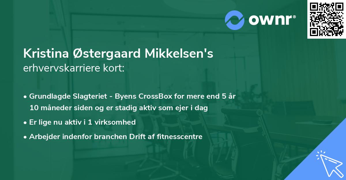 Kristina Østergaard Mikkelsen's erhvervskarriere kort