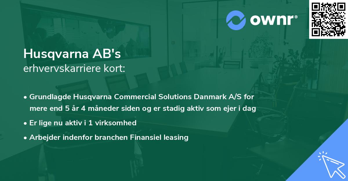 Husqvarna AB's erhvervskarriere kort