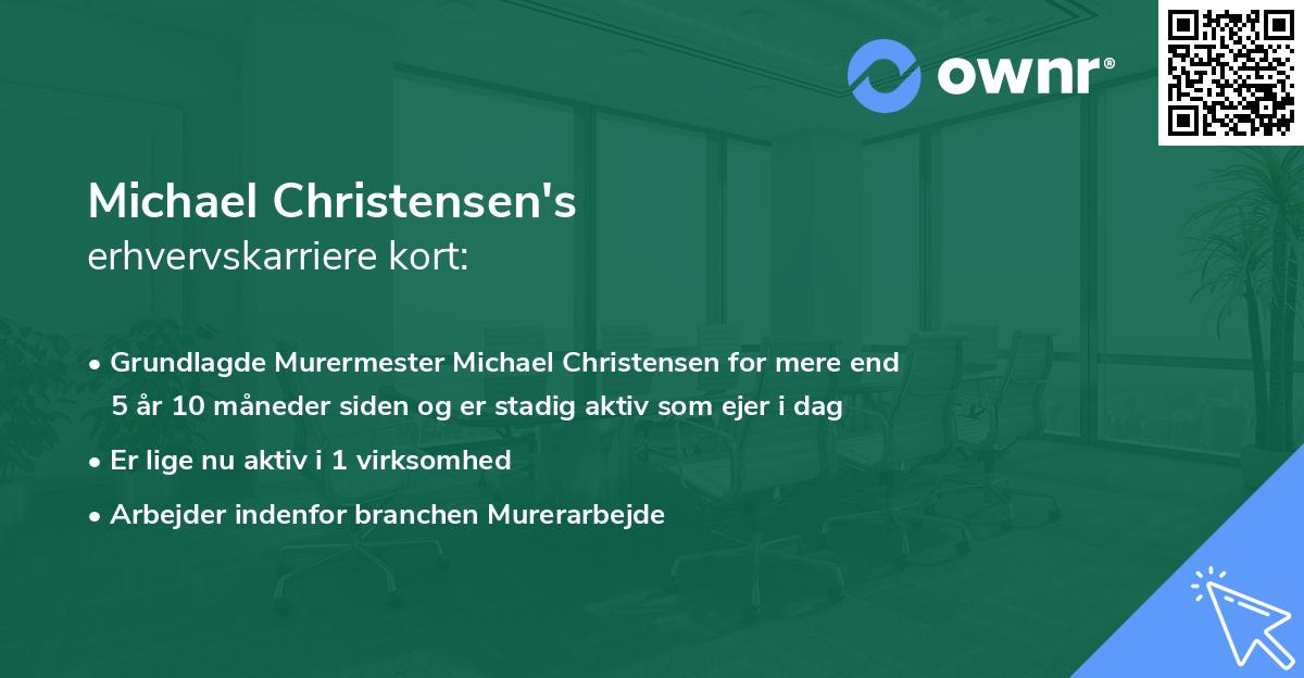 Michael Christensen's erhvervskarriere kort