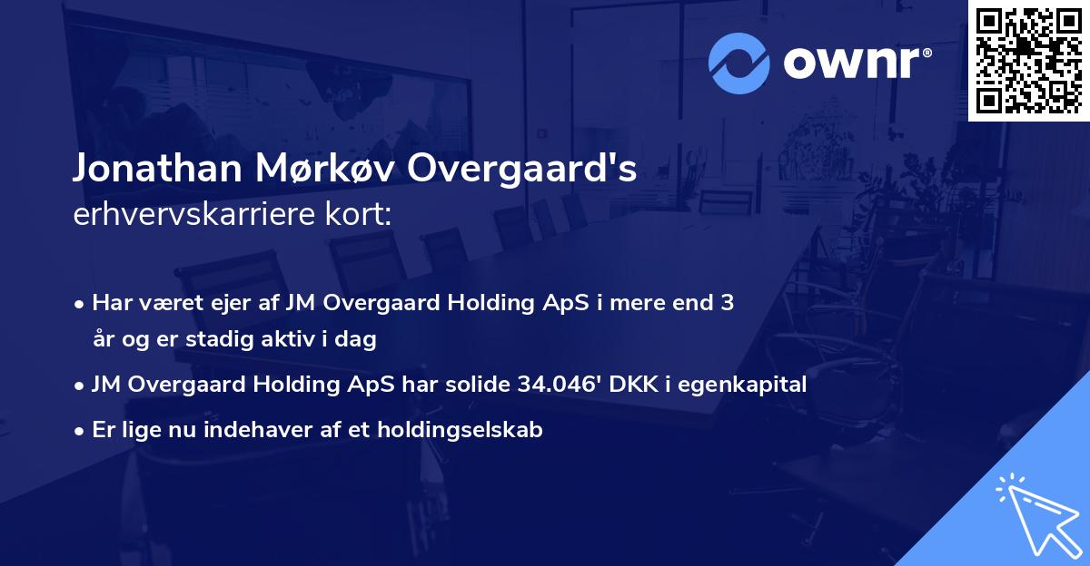 Jonathan Mørkøv Overgaard's erhvervskarriere kort