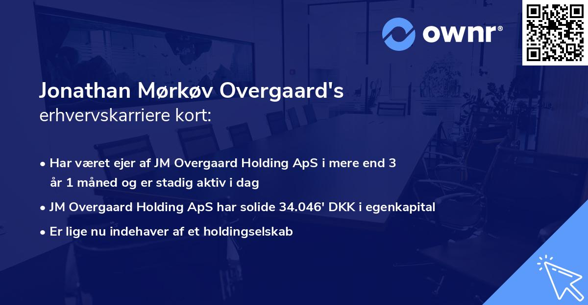 Jonathan Mørkøv Overgaard's erhvervskarriere kort