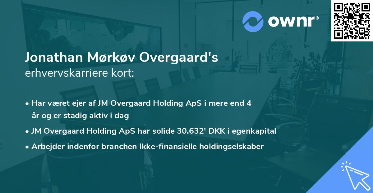 Jonathan Mørkøv Overgaard's erhvervskarriere kort