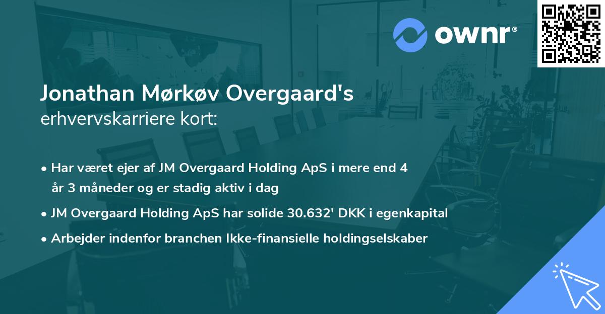 Jonathan Mørkøv Overgaard's erhvervskarriere kort