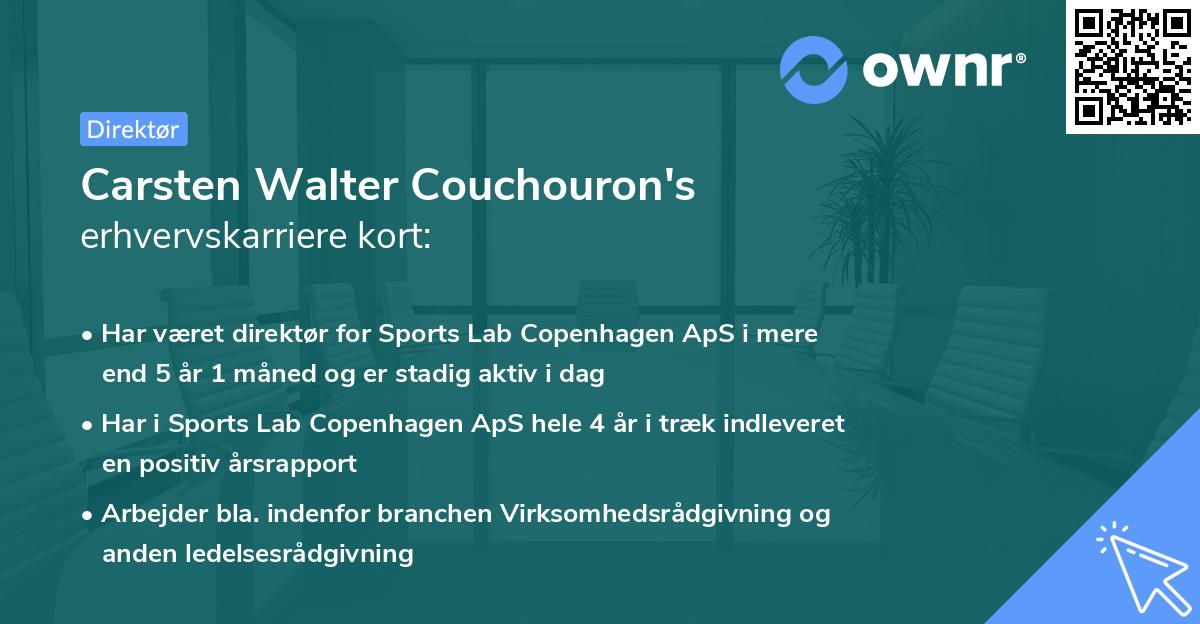 Carsten Walter Couchouron's erhvervskarriere kort
