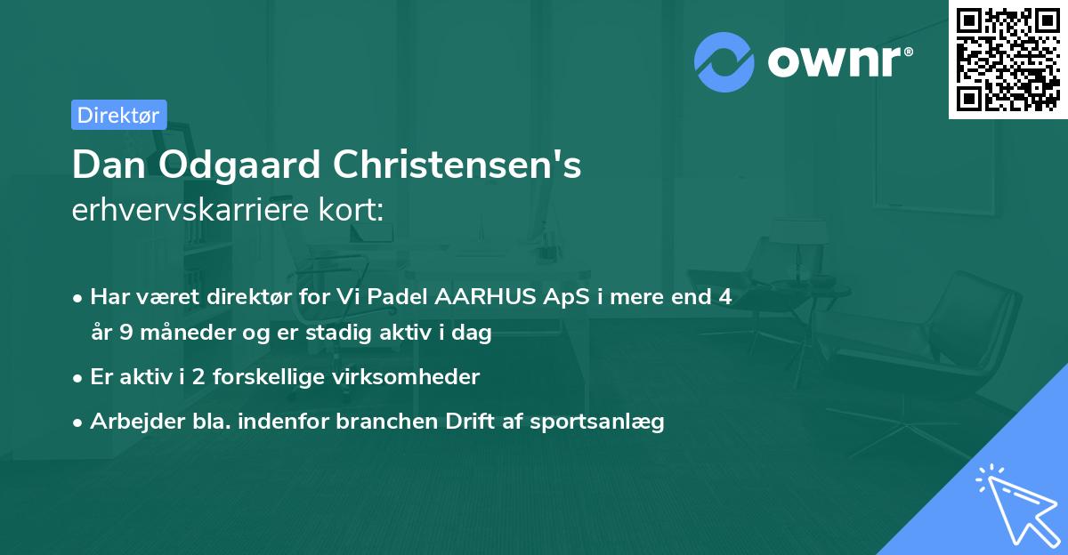 Dan Odgaard Christensen's erhvervskarriere kort