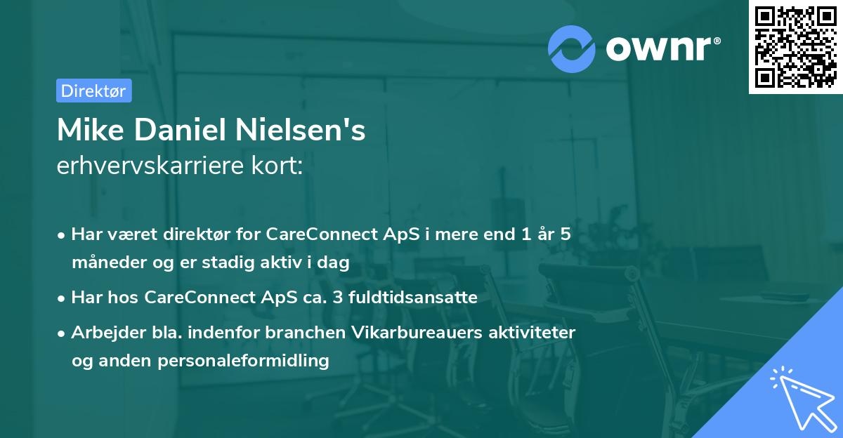 Mike Daniel Nielsen's erhvervskarriere kort