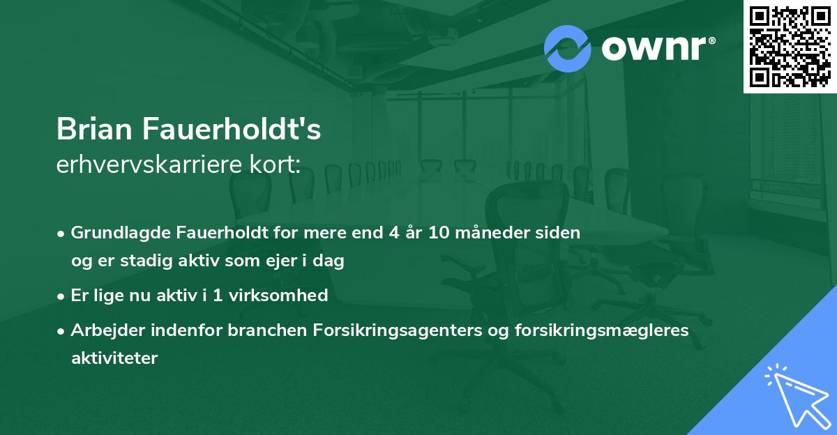 Brian Fauerholdt's erhvervskarriere kort