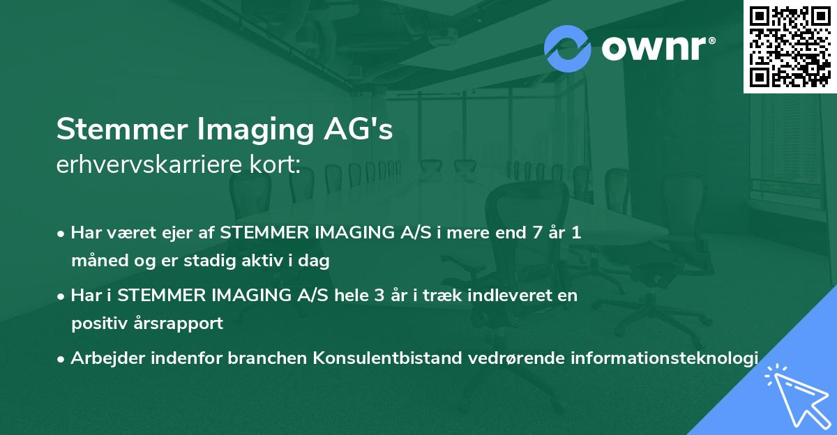 Stemmer Imaging AG's erhvervskarriere kort