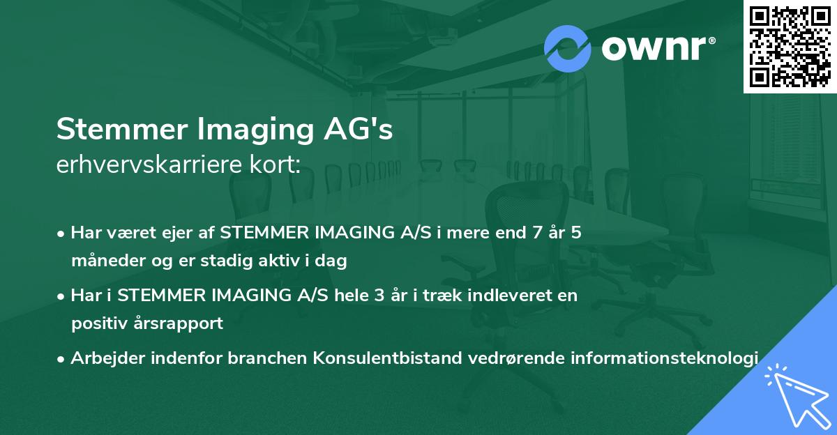 Stemmer Imaging AG's erhvervskarriere kort