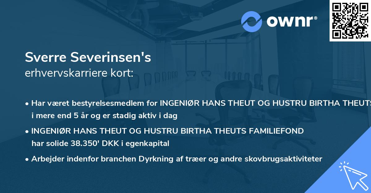 Sverre Severinsen's erhvervskarriere kort