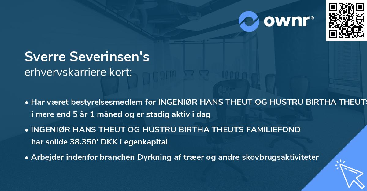 Sverre Severinsen's erhvervskarriere kort